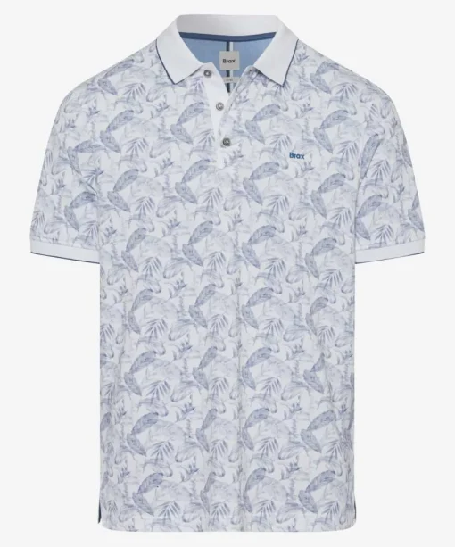 Herren Brax Poloshirt mit Alloverprint