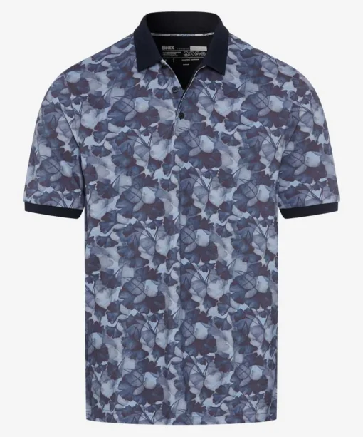 Herren Brax Poloshirt mit Alloverprint