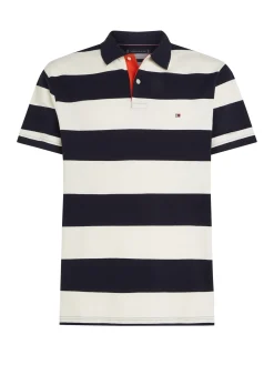 Herren Tommy Hilfiger Poloshirt mit Blockstreifen