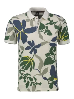 Herren Lerros Poloshirt mit floralem Print