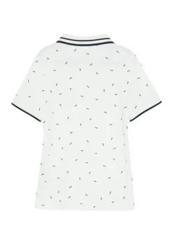 Kinder s.Oliver Poloshirt mit Kontrast-Details und All-over-Print