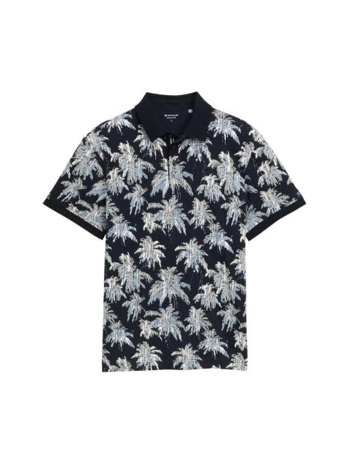 Herren Tom Tailor Poloshirt mit Muster