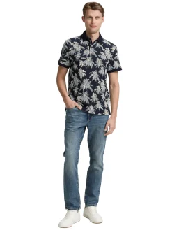 Herren Tom Tailor Poloshirt mit Muster