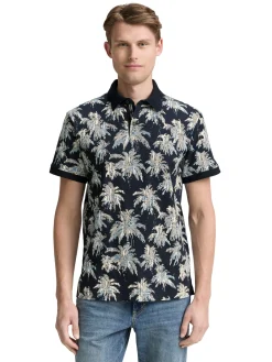 Herren Tom Tailor Poloshirt mit Muster