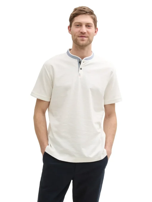 Herren Tom Tailor Poloshirt mit Stehkragen