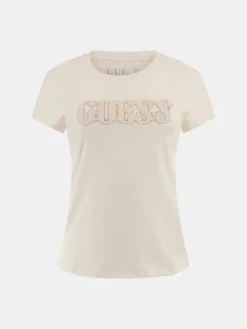 Damen GUESS Pony Hair Logo T-Shirt