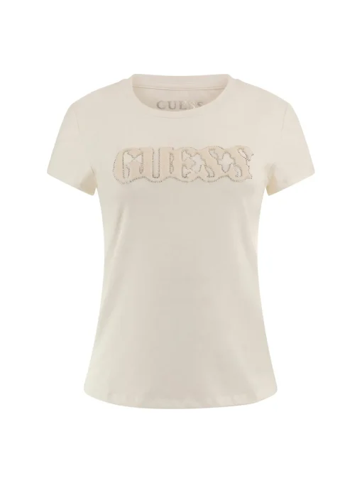 Damen GUESS Pony Hair Logo T-Shirt