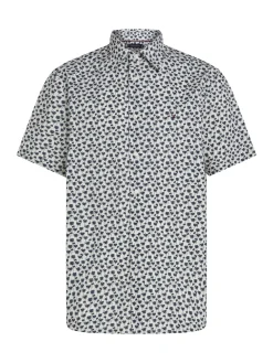 Herren Tommy Hilfiger Popeline Hemd mit Palmenprint