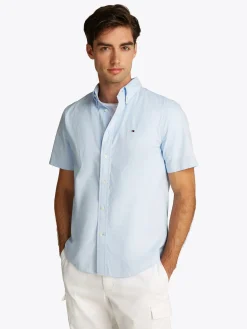 Herren Tommy Hilfiger Popeline Kurzarm Hemd