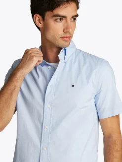Herren Tommy Hilfiger Popeline Kurzarm Hemd