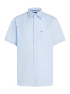 Herren Tommy Hilfiger Popeline Kurzarm Hemd
