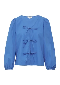 Damen s.Oliver Popeline-Bluse aus Baumwolle mit Schleifen