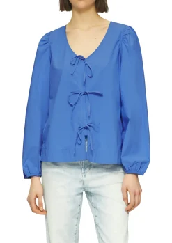 Damen s.Oliver Popeline-Bluse aus Baumwolle mit Schleifen