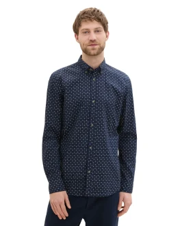 Herren Tom Tailor Denim Poplin Hemd mit Print