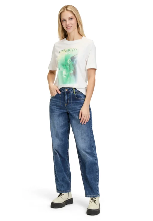 Damen Cartoon Printshirt