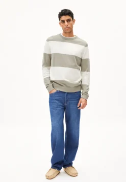 Herren armedangels Pullover aus Bio-Baumwolle LOUKAA STRIPES