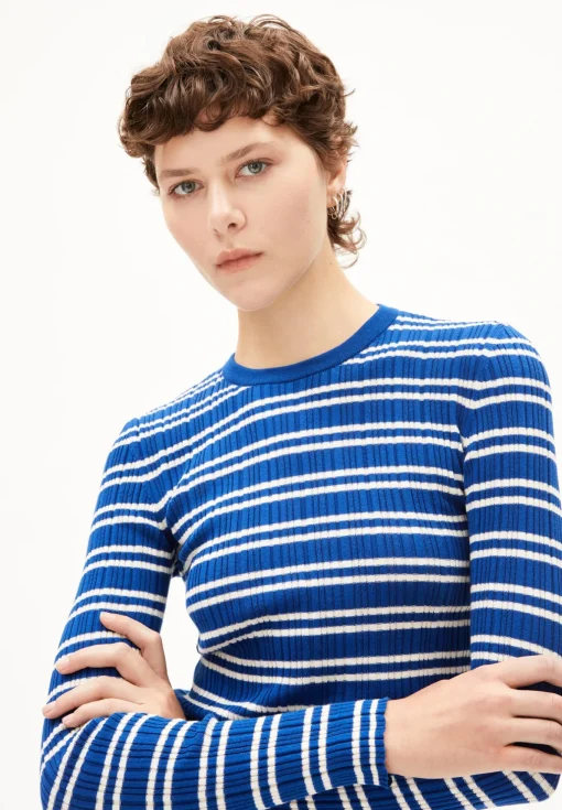 Damen armedangels Pullover aus Bio-Baumwolle ALAANIA CHIFFRON STR