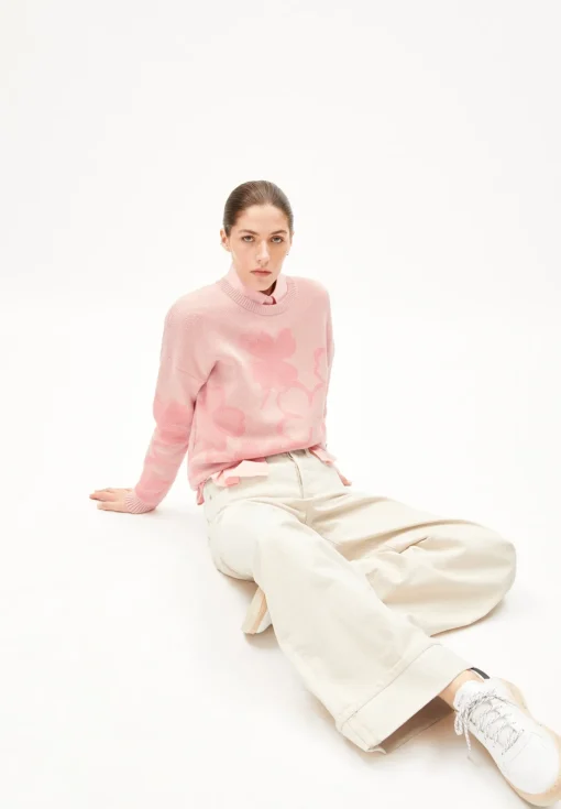 Damen armedangels Pullover aus Bio-Baumwolle OLESSYAA CLOVER