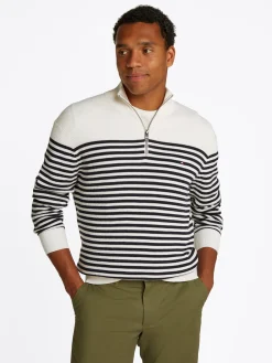 Herren Tommy Hilfiger Pullover aus Rippstrick mit Reißverschluss