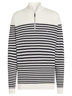 Herren Tommy Hilfiger Pullover aus Rippstrick mit Reißverschluss