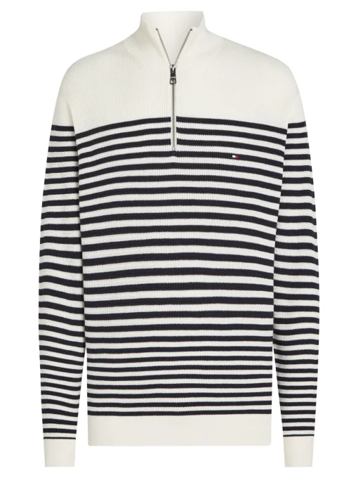 Herren Tommy Hilfiger Pullover aus Rippstrick mit Reißverschluss