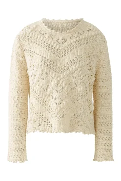 Damen Oui Pullover Baumwollmischung