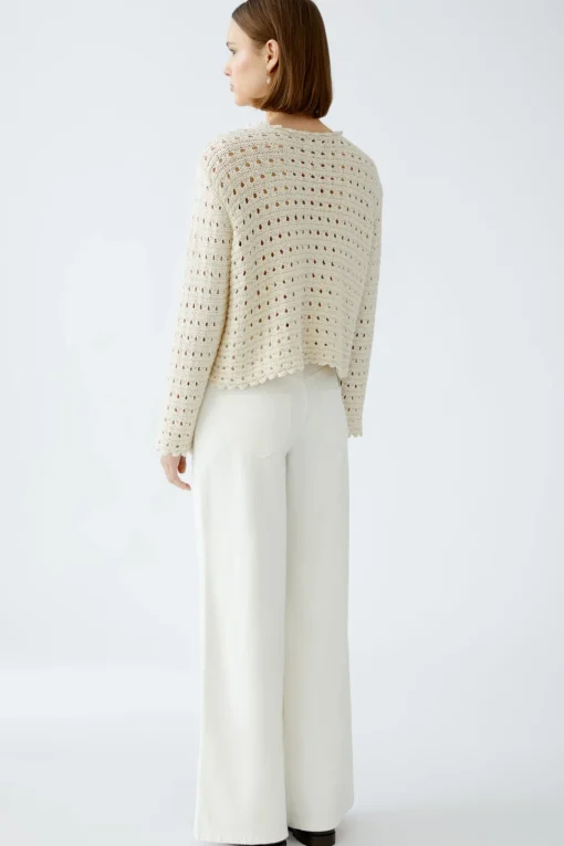Damen Oui Pullover Baumwollmischung