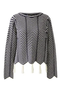 Damen Oui Pullover Baumwollmischung
