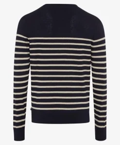 Herren Brax Pullover im Baumwoll-Leinen-Mix