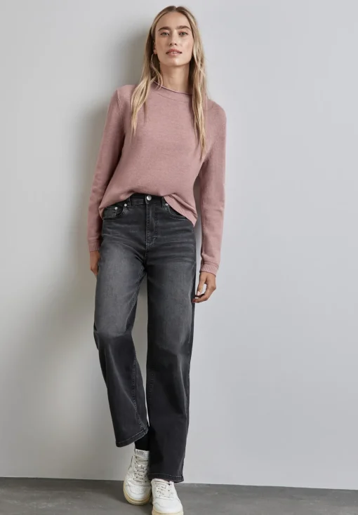 Damen Street One Pullover mit gerolltem Saum