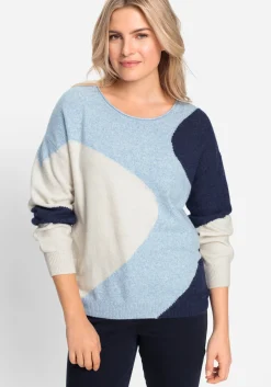 Damen Olsen Pullover mit großflächigem Muster