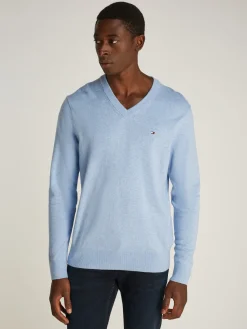 Herren Tommy Hilfiger Pullover mit Kaschmir und V-Ausschnitt