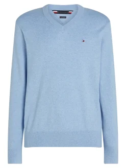 Herren Tommy Hilfiger Pullover mit Kaschmir und V-Ausschnitt