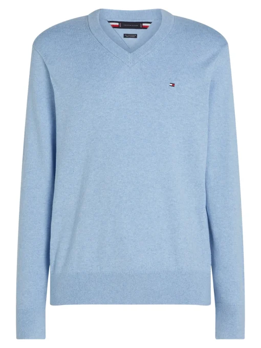 Herren Tommy Hilfiger Pullover mit Kaschmir und V-Ausschnitt