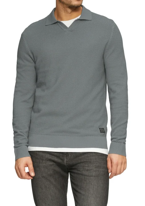 Herren s.Oliver Pullover mit Polokragen