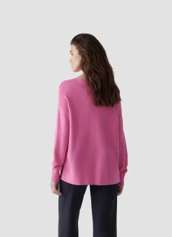 Damen Lecomte Pullover mit Rundhalsausschnitt und Ziernaht