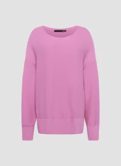 Damen Lecomte Pullover mit Rundhalsausschnitt und Ziernaht