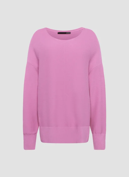 Damen Lecomte Pullover mit Rundhalsausschnitt und Ziernaht
