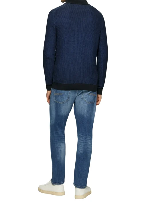 Herren s.Oliver Pullover mit Troyerkragen