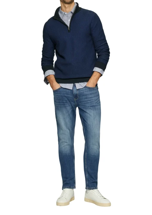 Herren s.Oliver Pullover mit Troyerkragen