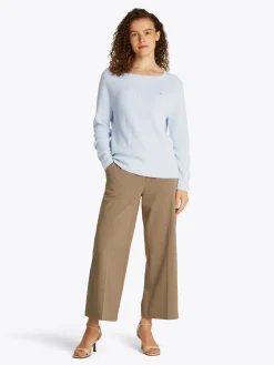 Damen Tommy Hilfiger Pullover mit U-Boot-Ausschnitt
