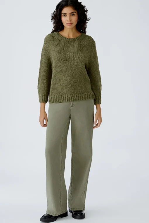 Damen Oui Pullover mit Wolle und Mohair