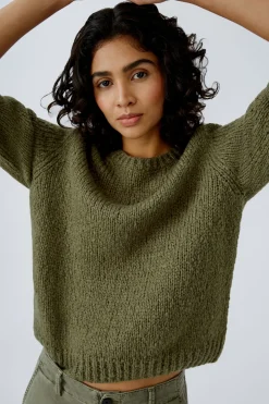 Damen Oui Pullover mit Wolle und Mohair