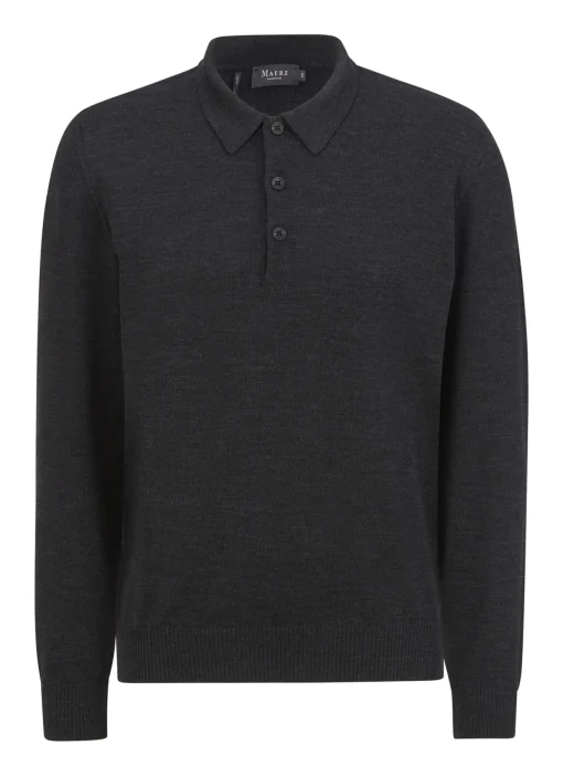 Herren MAERZ Muenchen Pullover Polokragen 1/1 Arm
