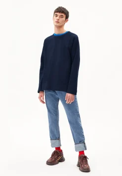 Herren armedangels Pullover Relaxed Fit aus Bio-Baumwolle JOSUAA WAFFLE