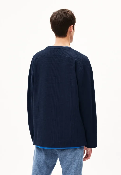 Herren armedangels Pullover Relaxed Fit aus Bio-Baumwolle JOSUAA WAFFLE