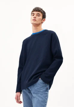 Herren armedangels Pullover Relaxed Fit aus Bio-Baumwolle JOSUAA WAFFLE