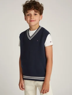 Kinder Tommy Hilfiger Pullunder mit V-Ausschnitt