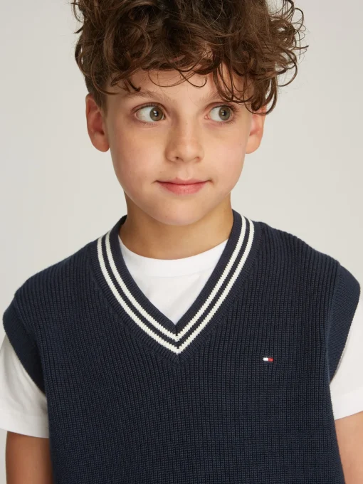 Kinder Tommy Hilfiger Pullunder mit V-Ausschnitt