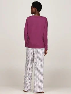 Damen Tommy Hilfiger Pyjama Langarmshirt